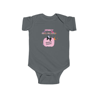 Baby Pretty in Pink Spooky Season Short Sleeve Bodysuit