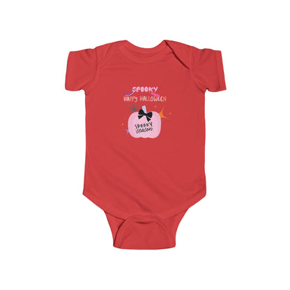 Baby Pretty in Pink Spooky Season Short Sleeve Bodysuit