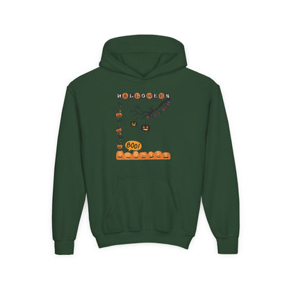 Kids Pumpkin Smile Squad Heavy Blend Cozy Hoodie