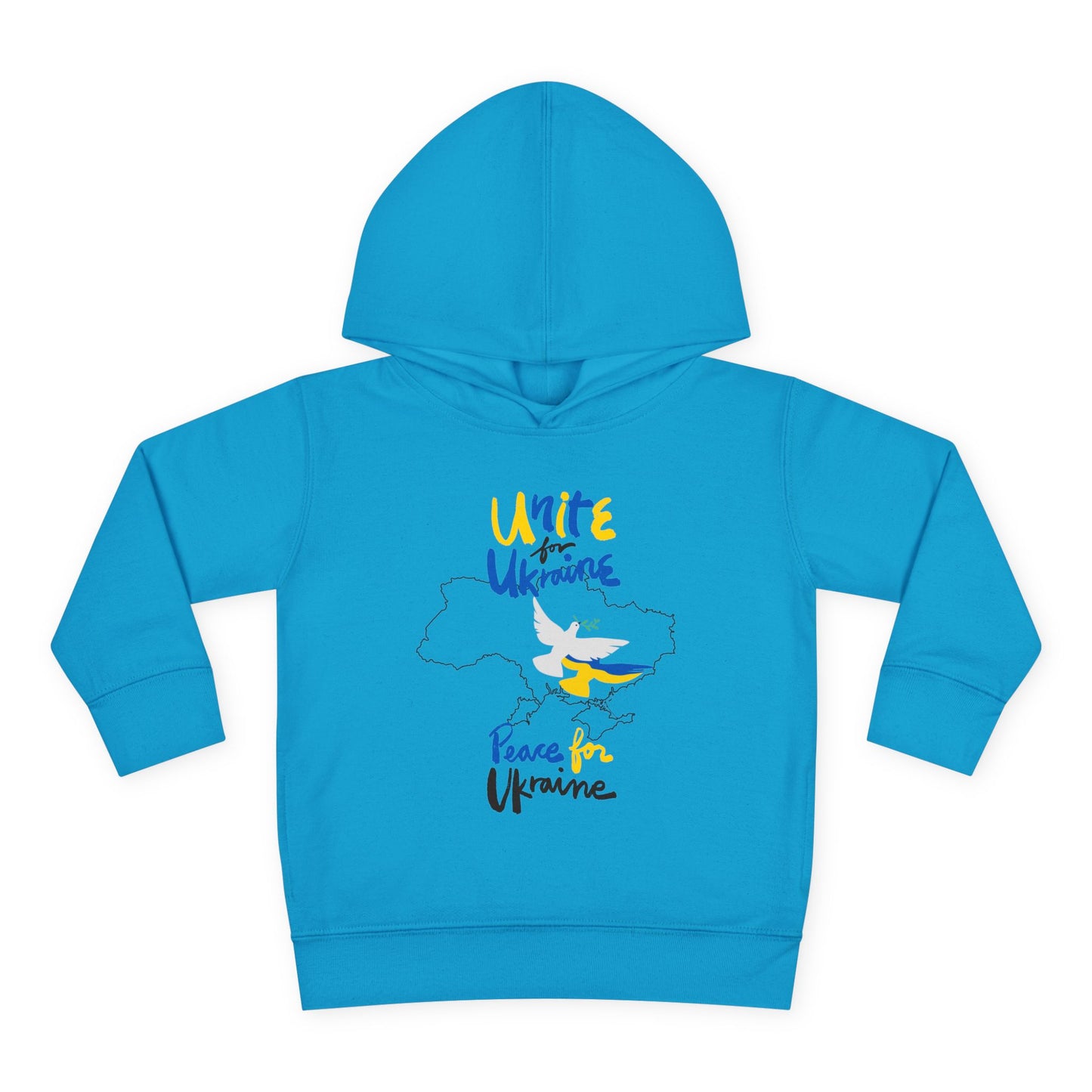 Toddler Peace for Ukraine Design Fleece Hoodie