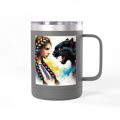 Ukrainian Wild Spirit Girl Mug Tumbler, 15oz