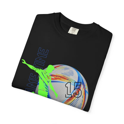 Personalize Unisex Soccer Blaze Control Garment-Dyed T-shirt