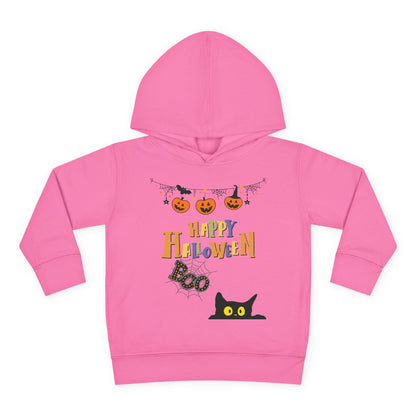 Toddler Black Cat & Pumpkin Patch Fleece Hoodie
