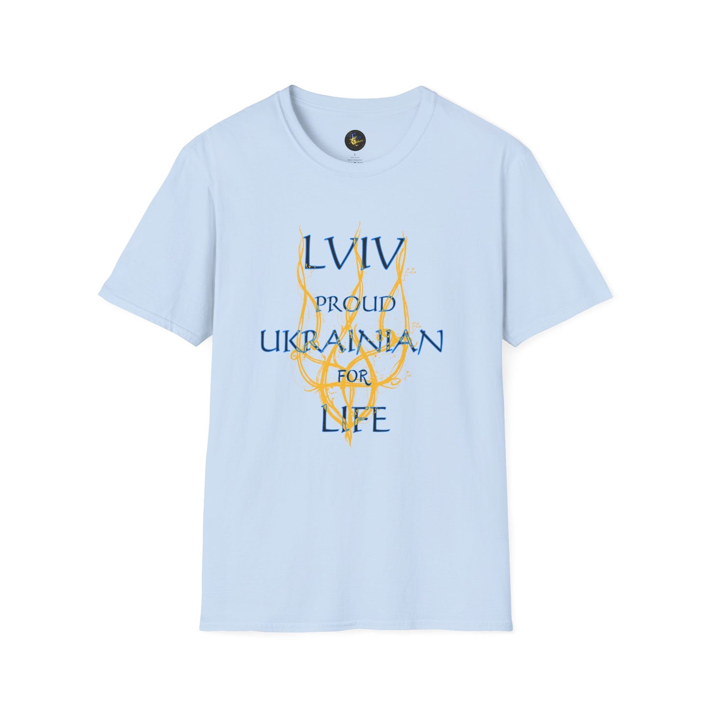 PERSONALIZE Trident of Flame – Slava Ukraini - Unisex Cotton T-Shirt