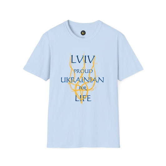 PERSONALIZE Trident of Flame – Slava Ukraini - Unisex Cotton T-Shirt