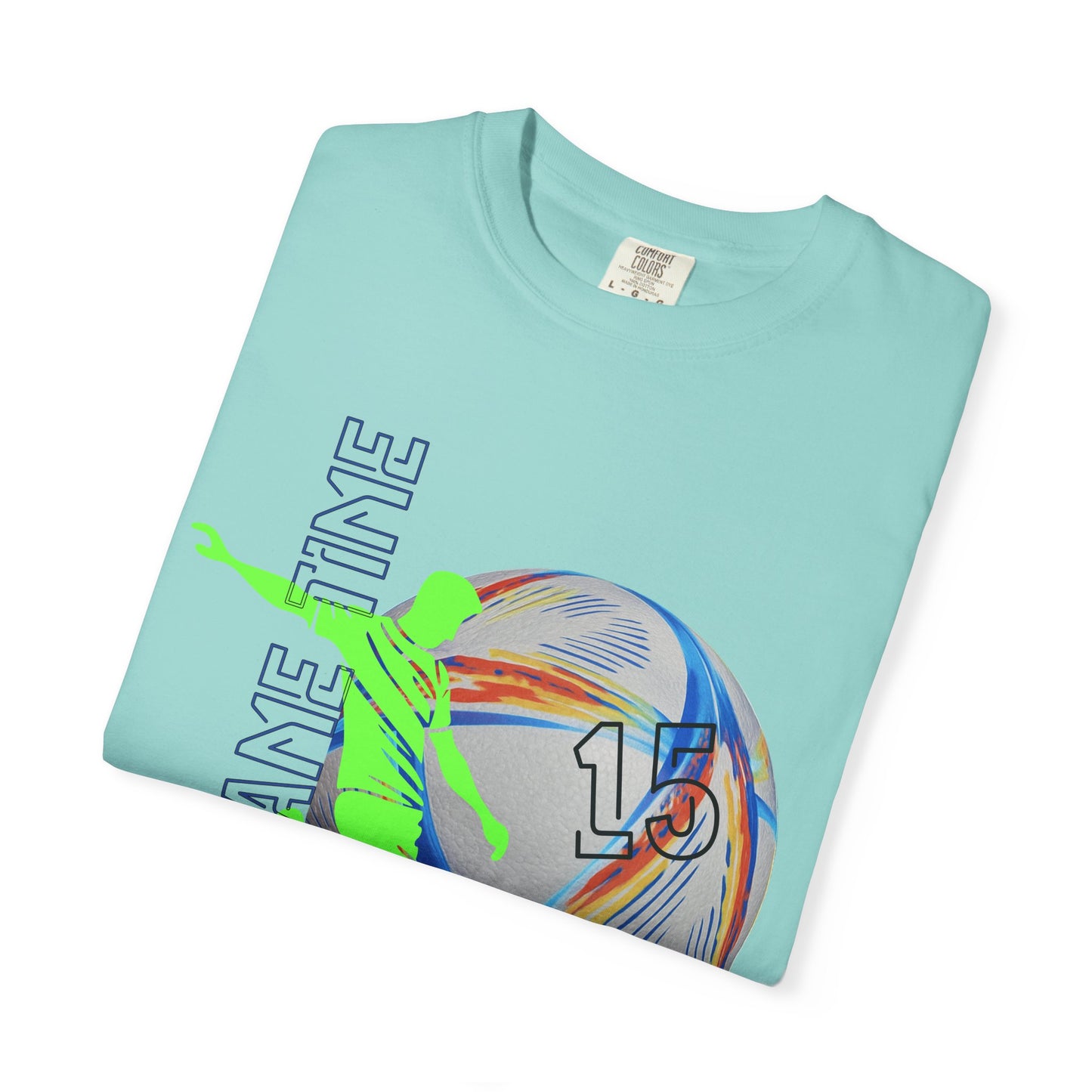 Personalize Unisex Soccer Blaze Control Garment-Dyed T-shirt