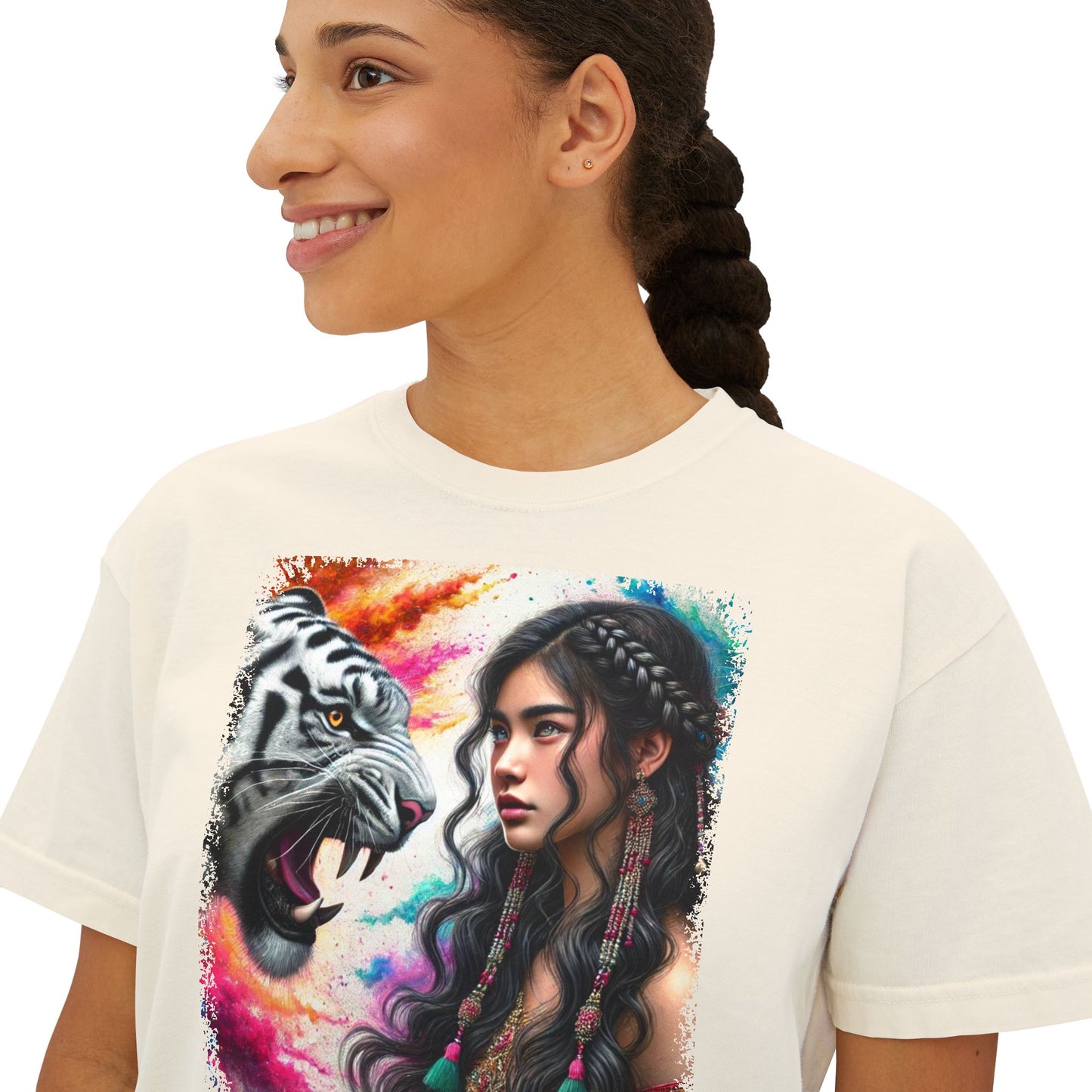 PERSONALIZE In the Face of Fire - Oversized Boxy Fit Graphic T-shirt