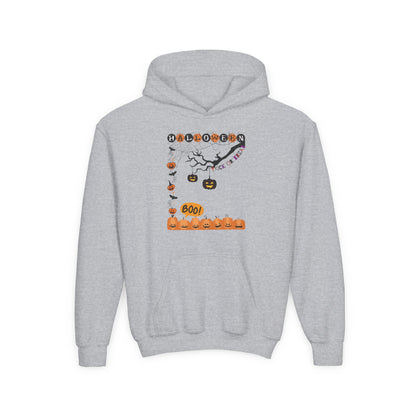 Kids Pumpkin Smile Squad Heavy Blend Cozy Hoodie