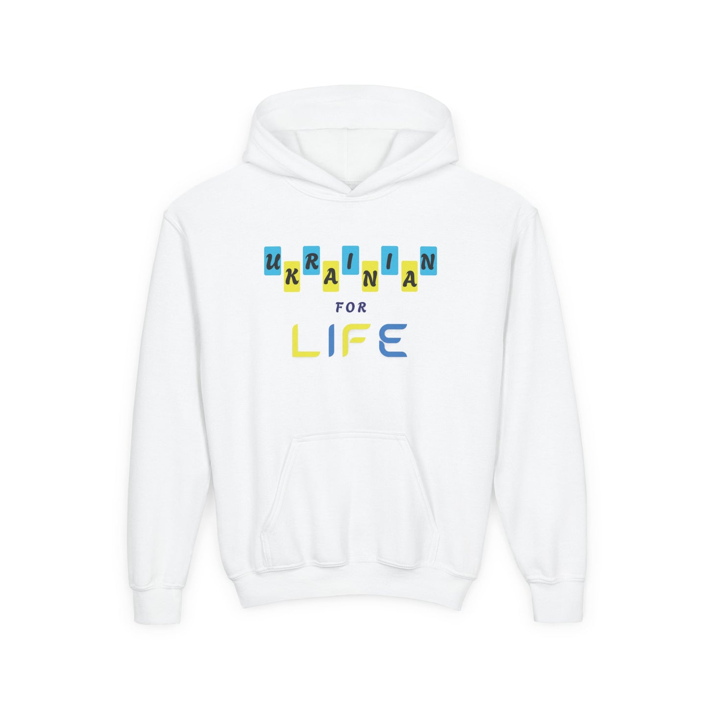 Kids Ukrainian for Life Heavy Blend Cozy Hoodie