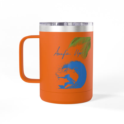 Surfing  Girl Mug Tumbler, 15oz