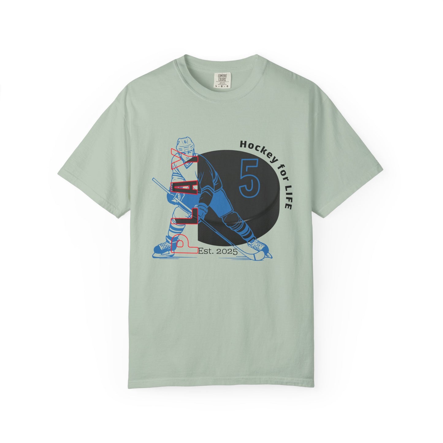 PERSONALIZE Men's Hockey Player Garment-Dyed T-shirt Always in Play Mode