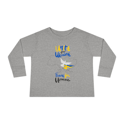 Toddler Unite Ukraine Design Long Sleeve Tee