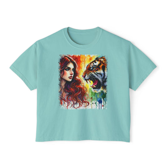 PERSONALIZE The Brave and the Beautiful - Oversized Boxy Fit Graphic T-shirt