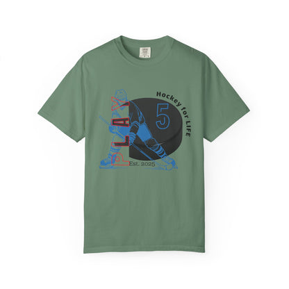 PERSONALIZE Men's Hockey Player Garment-Dyed T-shirt Always in Play Mode