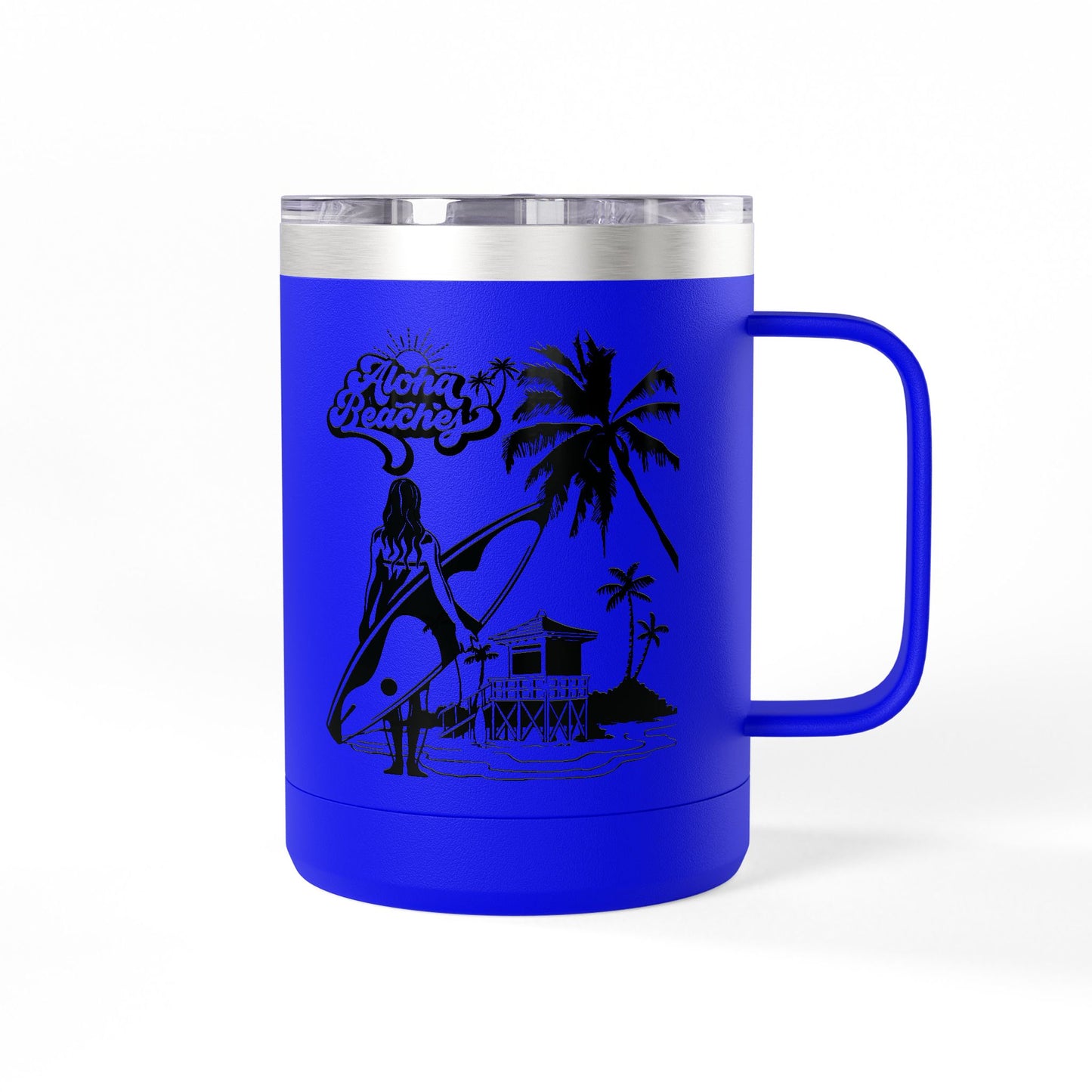 Surfing  Girl Mug Tumbler, 15oz
