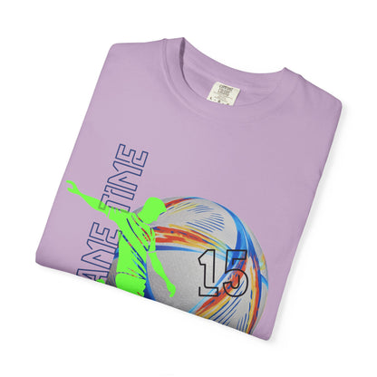 Personalize Unisex Soccer Blaze Control Garment-Dyed T-shirt
