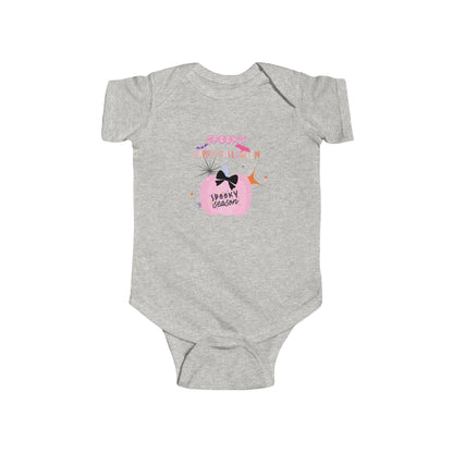 Baby Pretty in Pink Spooky Season Short Sleeve Bodysuit