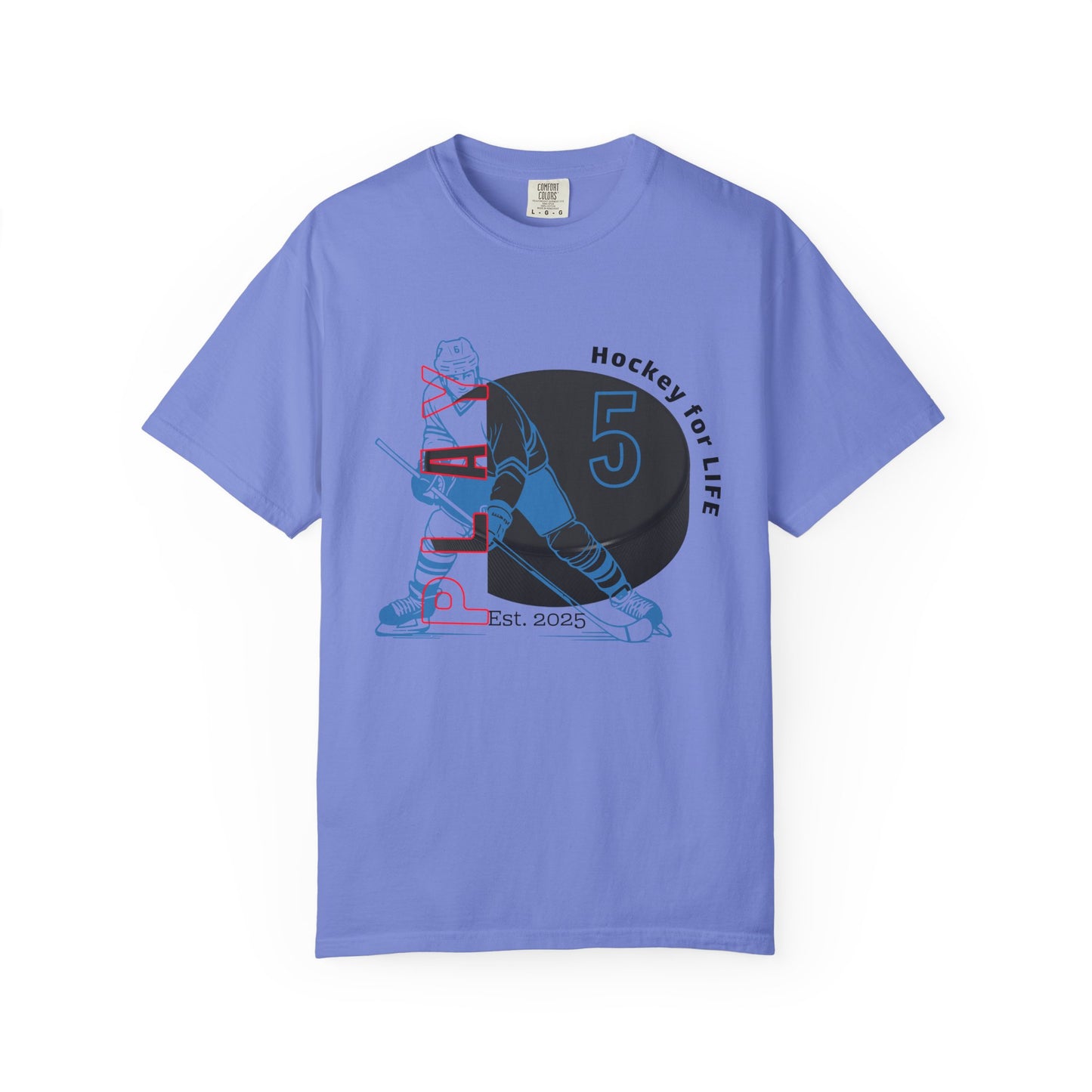 PERSONALIZE Men's Hockey Player Garment-Dyed T-shirt Always in Play Mode