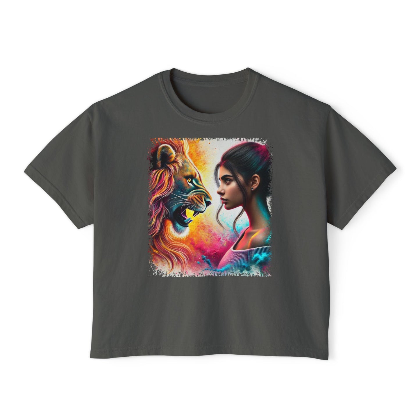 PERSONALIZE Courage Reflected Oversized Boxy Fit Graphic T-shirt