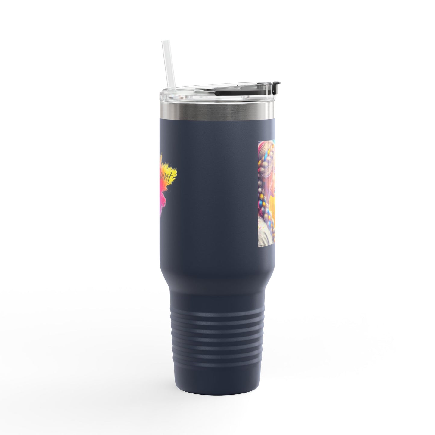 Ukrainian Wild Spirit  Girl Travel Mug, 40oz