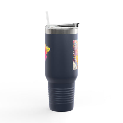 Ukrainian Wild Spirit  Girl Travel Mug, 40oz