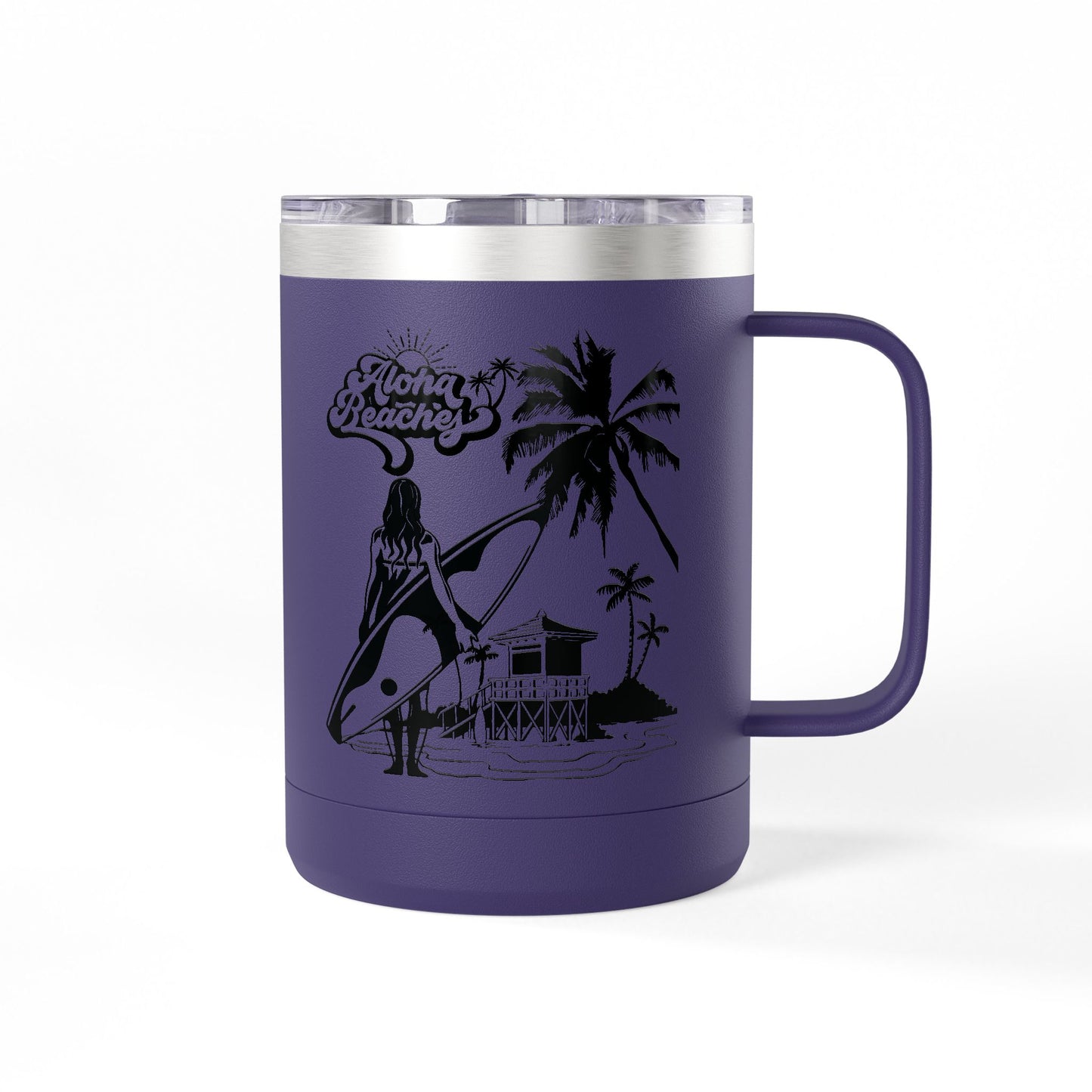 Surfing  Girl Mug Tumbler, 15oz