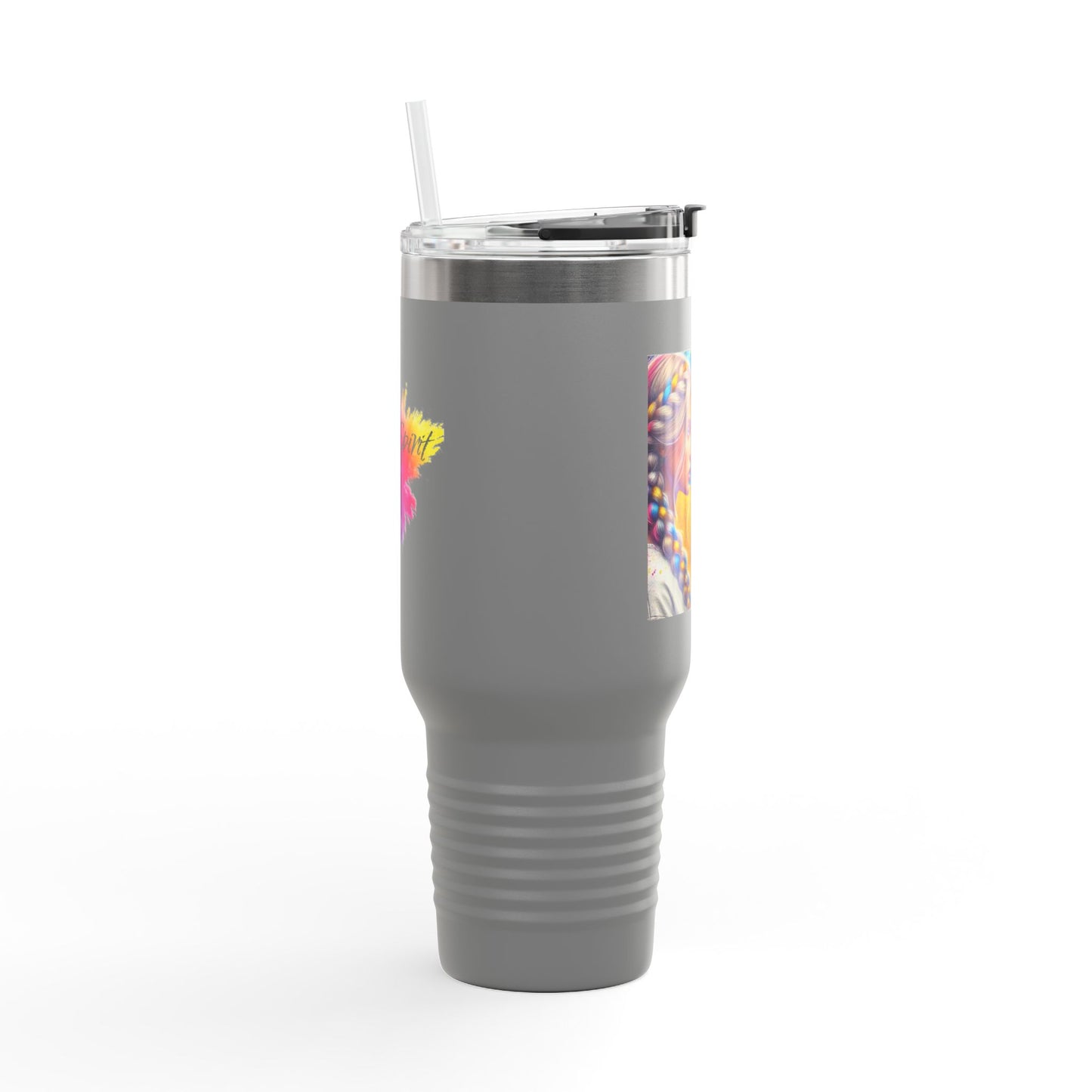 Ukrainian Wild Spirit  Girl Travel Mug, 40oz