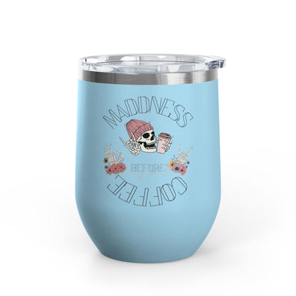Skull Madness with Flowers Travel Mug 12oz