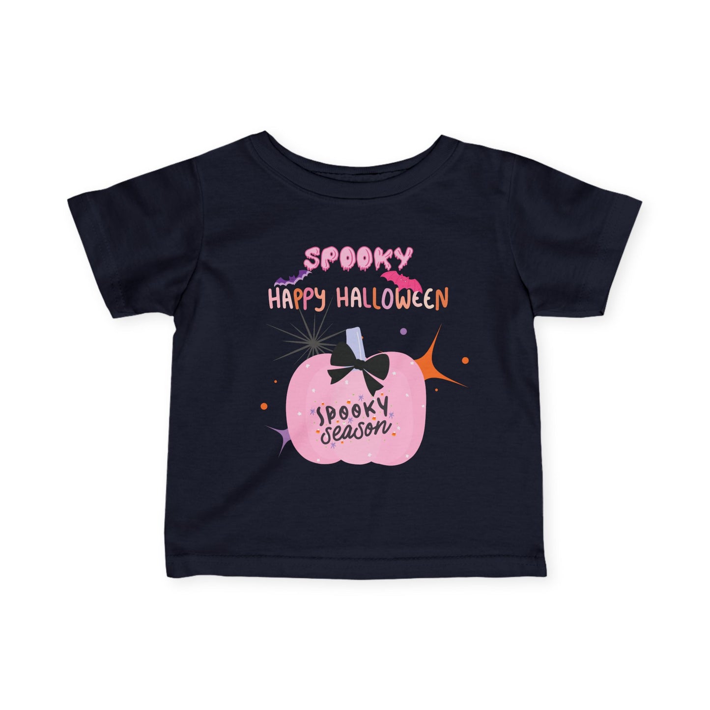 Baby Pretty in Pink Spooky Season Tee