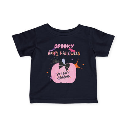 Baby Pretty in Pink Spooky Season Tee