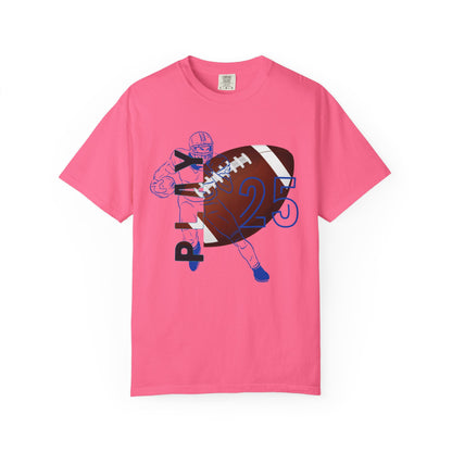 Personalize Unisex Football Garment-Dyed T-shirt