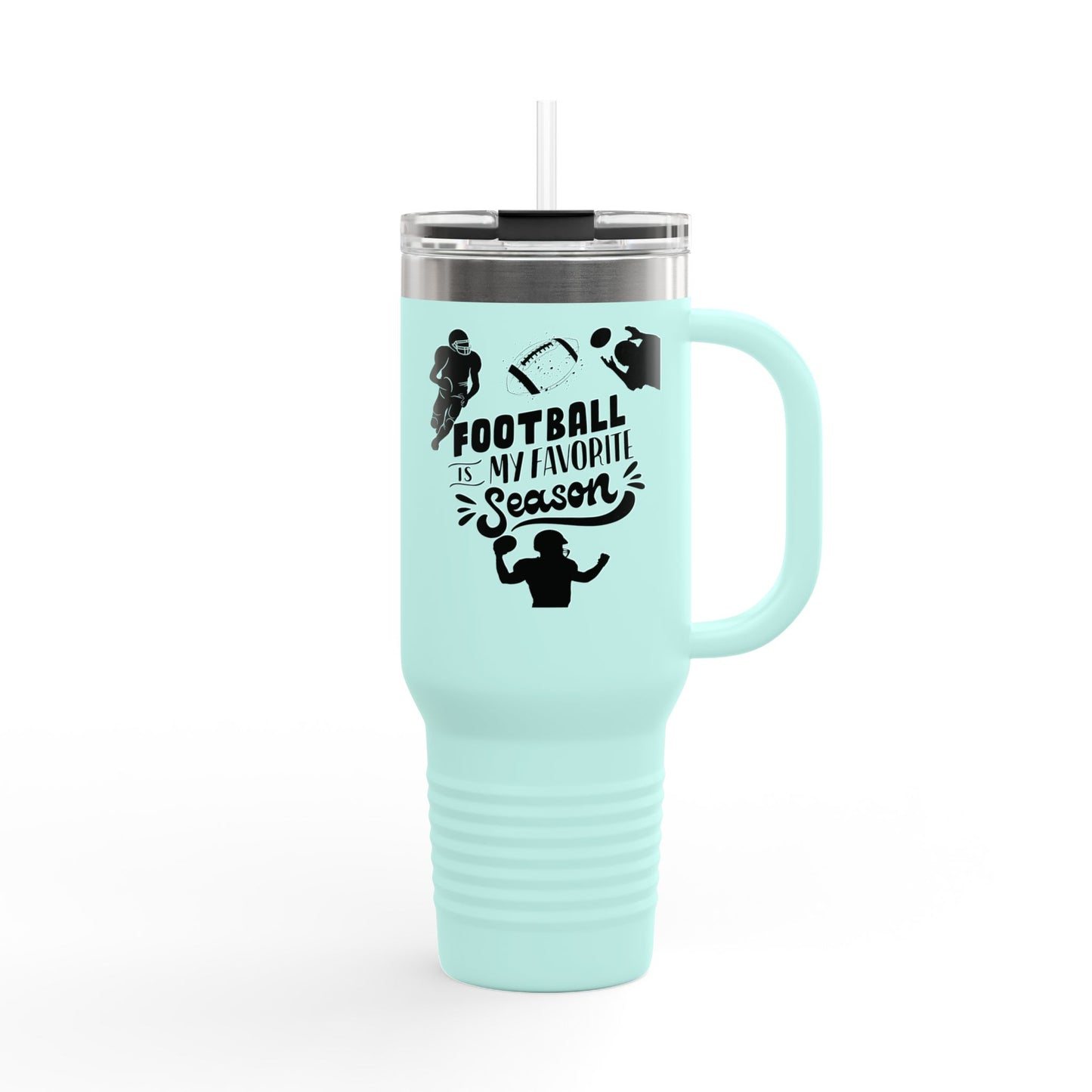 Football Season Touchdown Sporty Insulated Travel Mug, 40oz