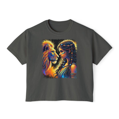 PERSONALIZE Where Courage Meets the Wild Oversized Boxy Fit Graphic T-shirt