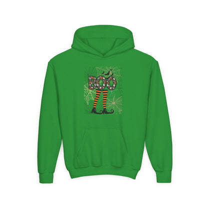 Kids Boo Crew Witch Feet Heavy Blend Cozy Hoodie