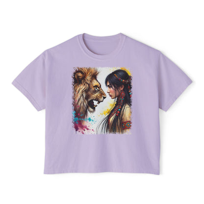 PERSONALIZE Gaze of the Brave Oversized Boxy Fit Graphic T-shirt