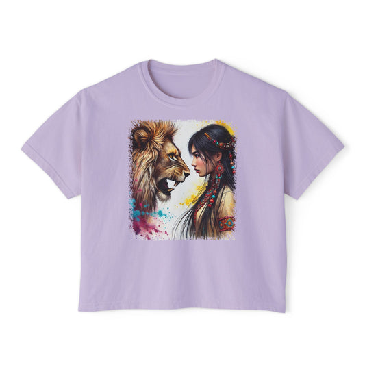 PERSONALIZE Gaze of the Brave Oversized Boxy Fit Graphic T-shirt