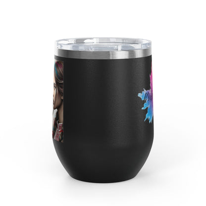 Ukrainian Wild Spirit Girl Travel Mug   Size 12oz