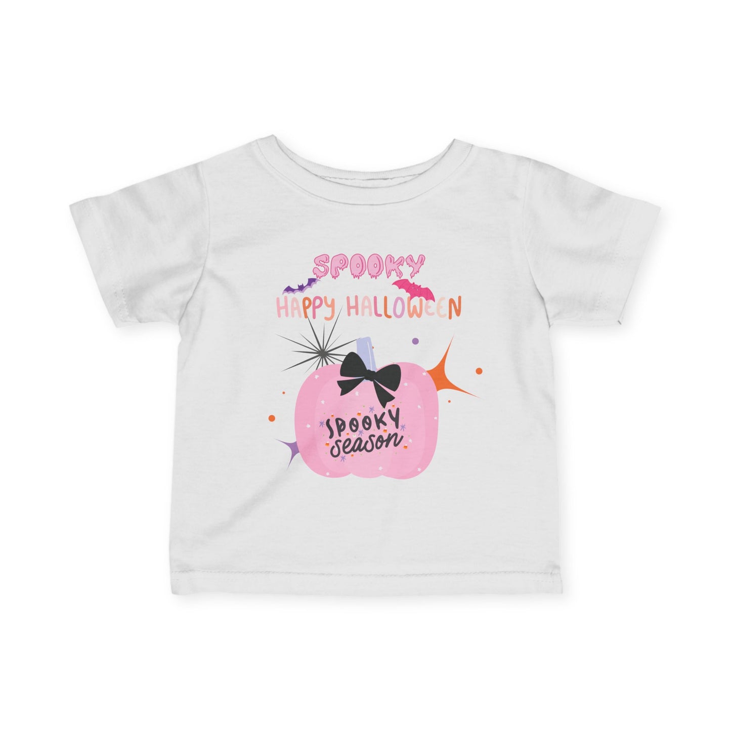 Baby Pretty in Pink Spooky Season Tee