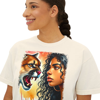 PERSONALIZE Silence Between Peaks - Oversized Boxy Fit Graphic T-shirt