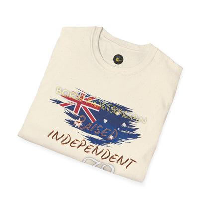 PERSONALIZE Born Australian Unisex Cotton T-Shirt - Independent Spirit Tee
