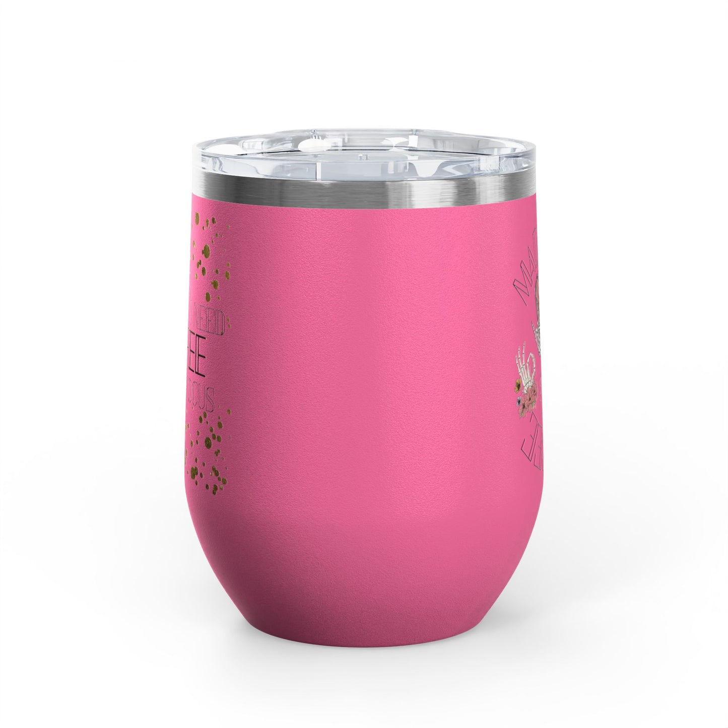 Skull Madness with Flowers Travel Mug 12oz