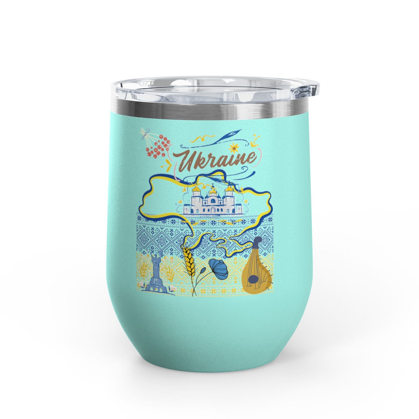 Ukrainian Pride Travel Mug   Size 12oz