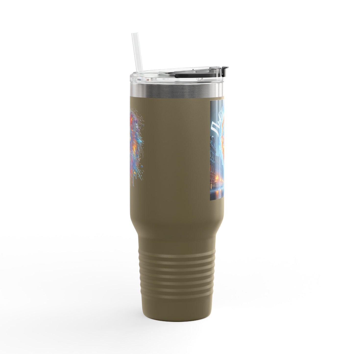 Lviv UA Vibrant Insulated Travel Mug, 40 oz