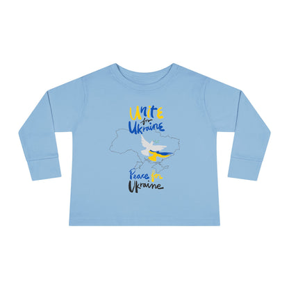 Toddler Unite Ukraine Design Long Sleeve Tee