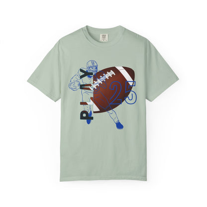 Personalize Unisex Football Garment-Dyed T-shirt