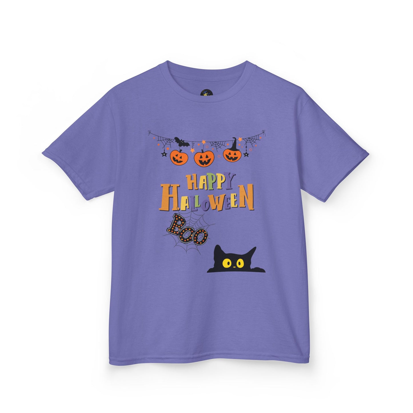 Kids Black Cat & Pumpkin Patch Tee