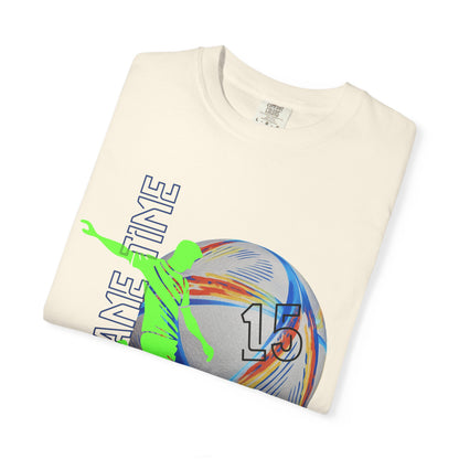 Personalize Unisex Soccer Blaze Control Garment-Dyed T-shirt