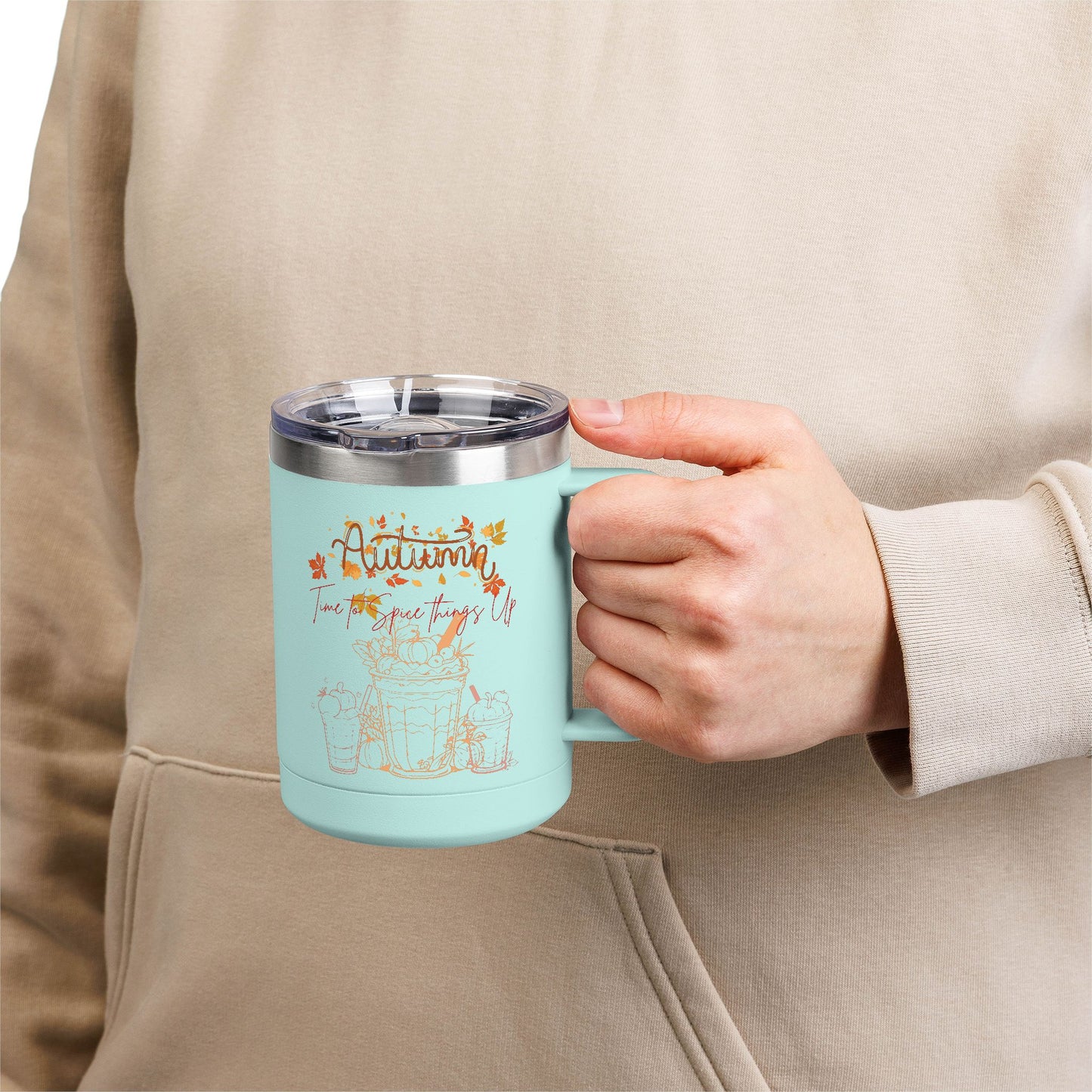 Autumn Coffee Mug Tumbler, 15oz