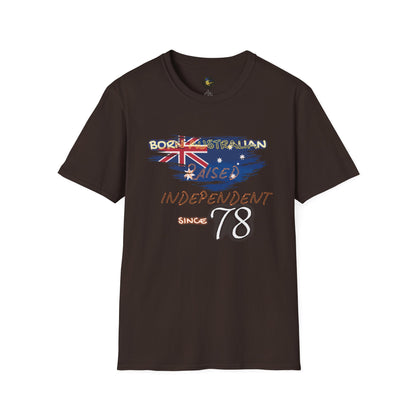 PERSONALIZE Born Australian Unisex Cotton T-Shirt - Independent Spirit Tee