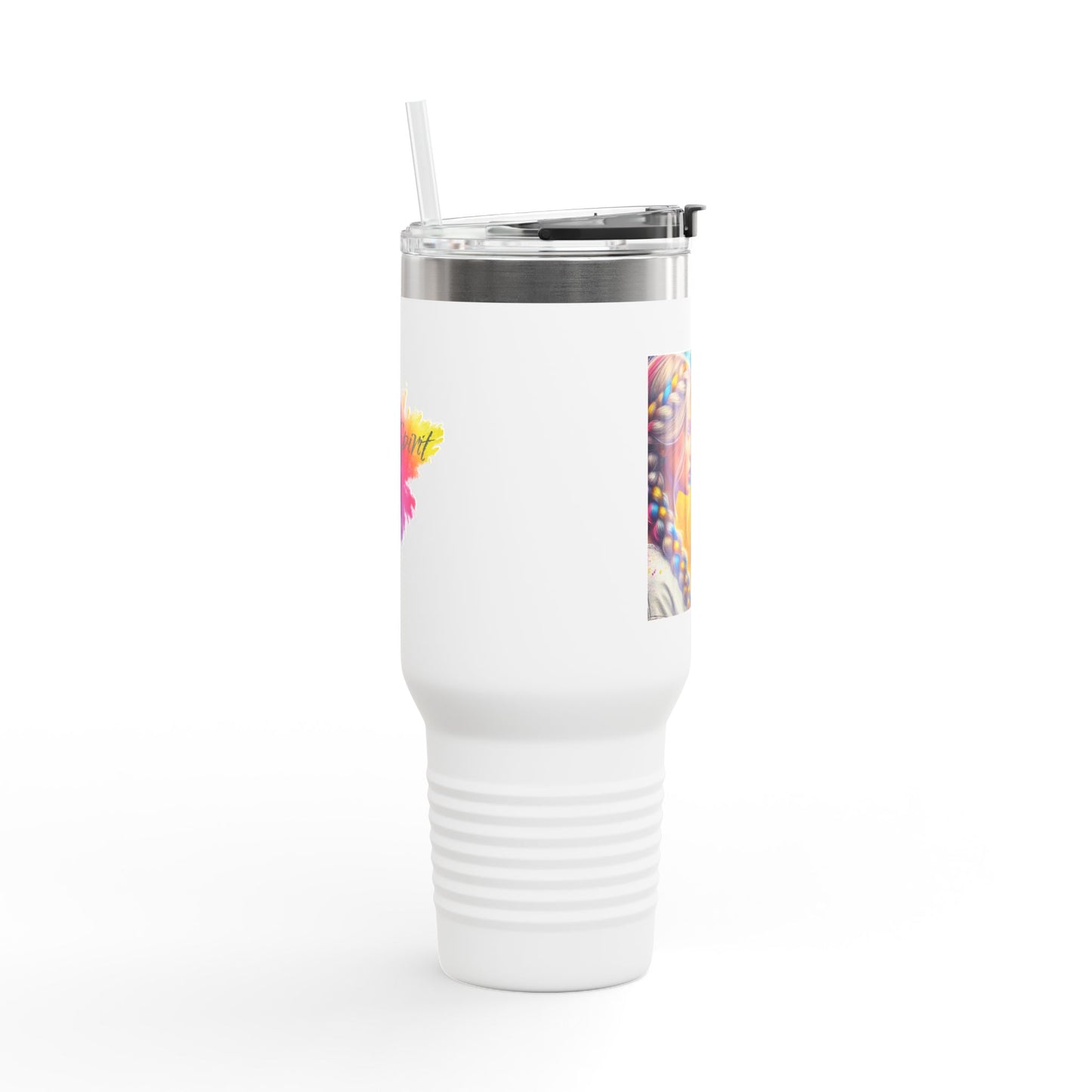 Ukrainian Wild Spirit  Girl Travel Mug, 40oz